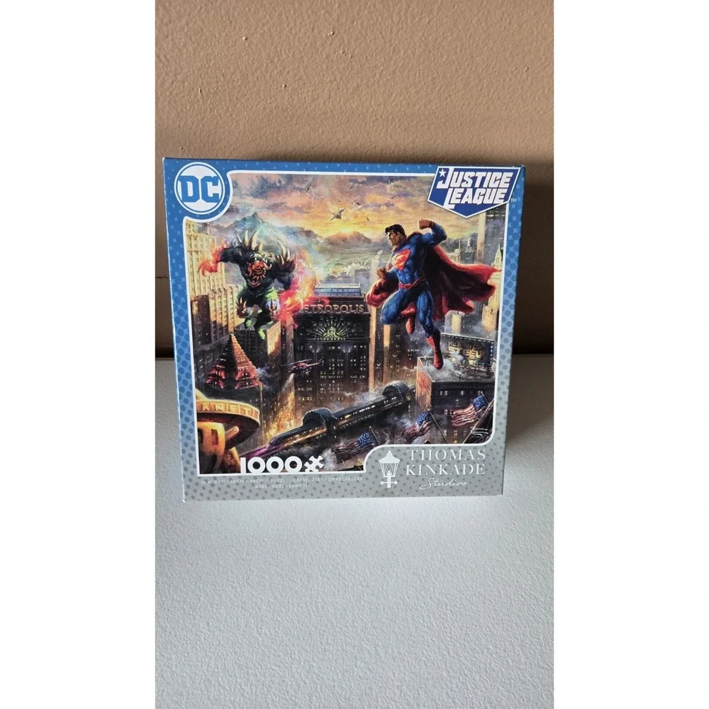 NEW Sealed Thomas Kinkade DC Justice League 1000pc Jigsaw Puzzle